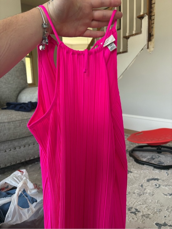 a new day Dresses & Skirts - a new day Hot Pink Pleated Midi Dress